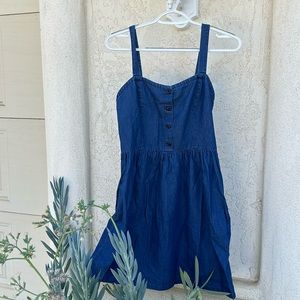 Cute summer dress, bright blue. Lightly worn, great condition